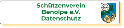 Schützenverein Benolpe e.V. Datenschutz